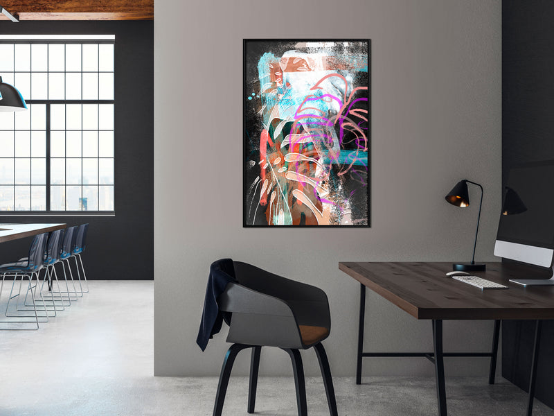 Poster - Disco Leaves  - zwart