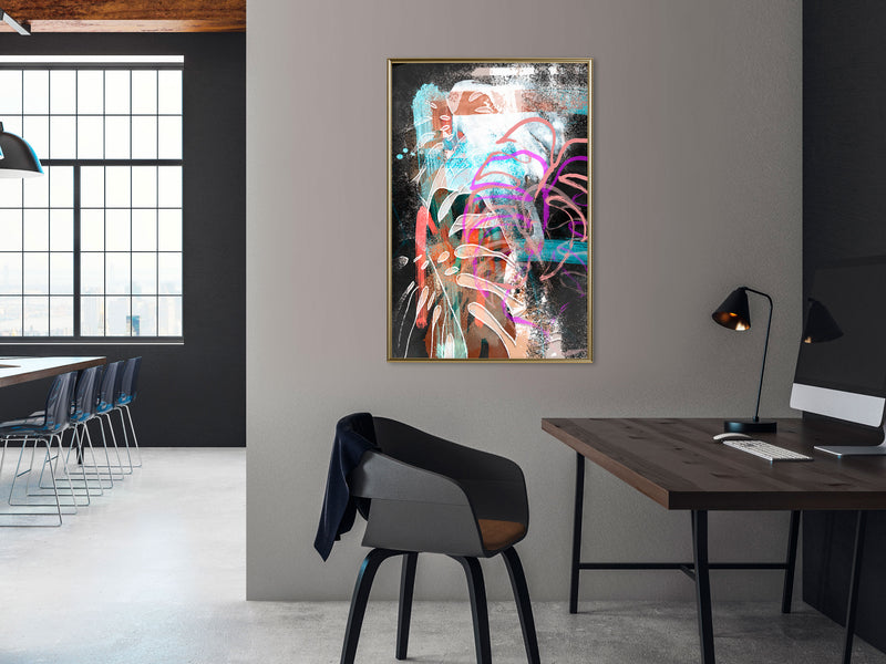Poster - Disco Leaves  - goud