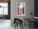Poster - Disco Leaves  - goud passepartout