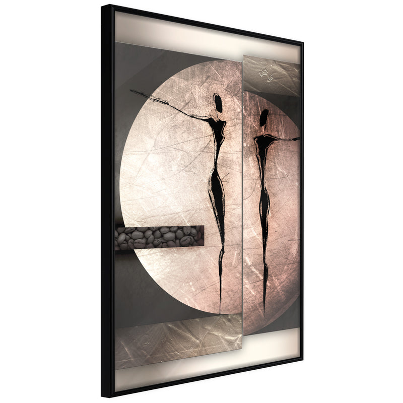 Poster - Two Figures  - zwart