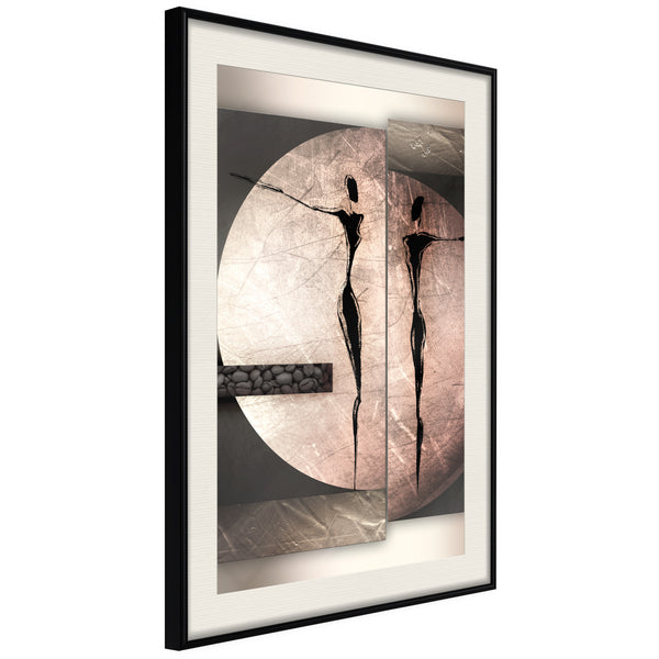 Poster - Two Figures  - zwart passepartout