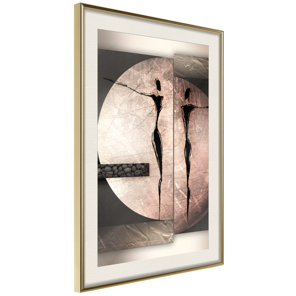 Poster - Two Figures  - goud passepartout