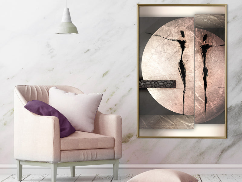 Poster - Two Figures  - goud