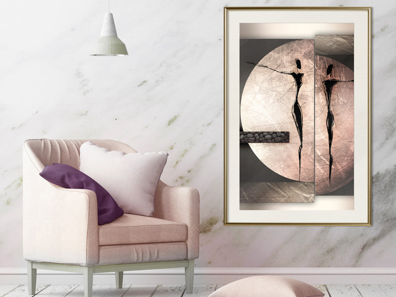 Poster - Two Figures  - goud passepartout