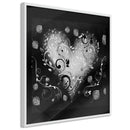 Poster - Ornamented Heart  - wit