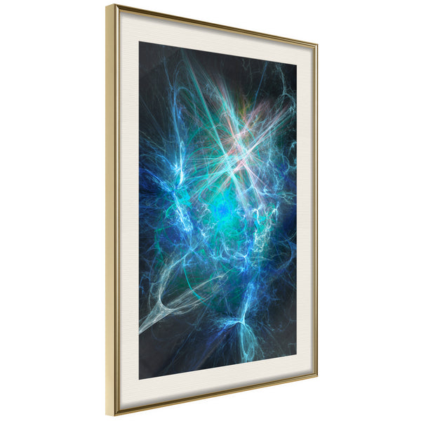 Poster - Combination of Elements  - goud passepartout