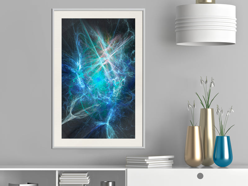 Poster - Combination of Elements  - wit passepartout