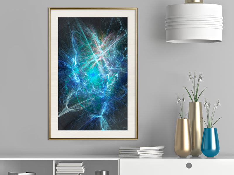Poster - Combination of Elements  - goud passepartout