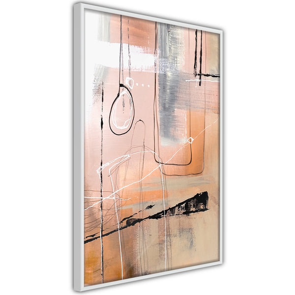 Poster - Pastel Abstraction  - wit