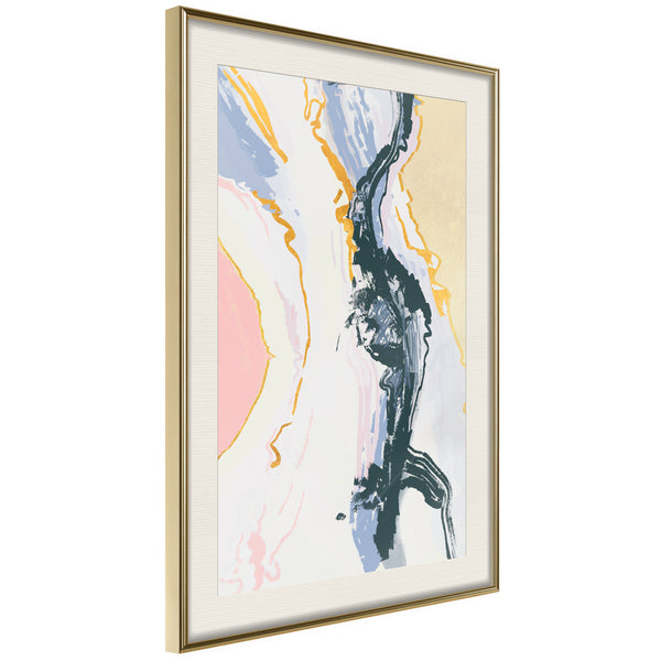 Poster - Pulsating Suggestion  - goud passepartout