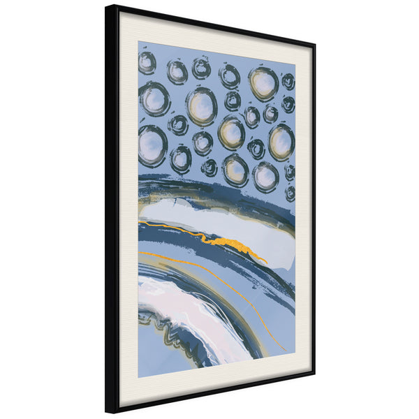 Poster - Rain on the Highway  - zwart passepartout
