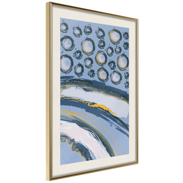 Poster - Rain on the Highway  - goud passepartout