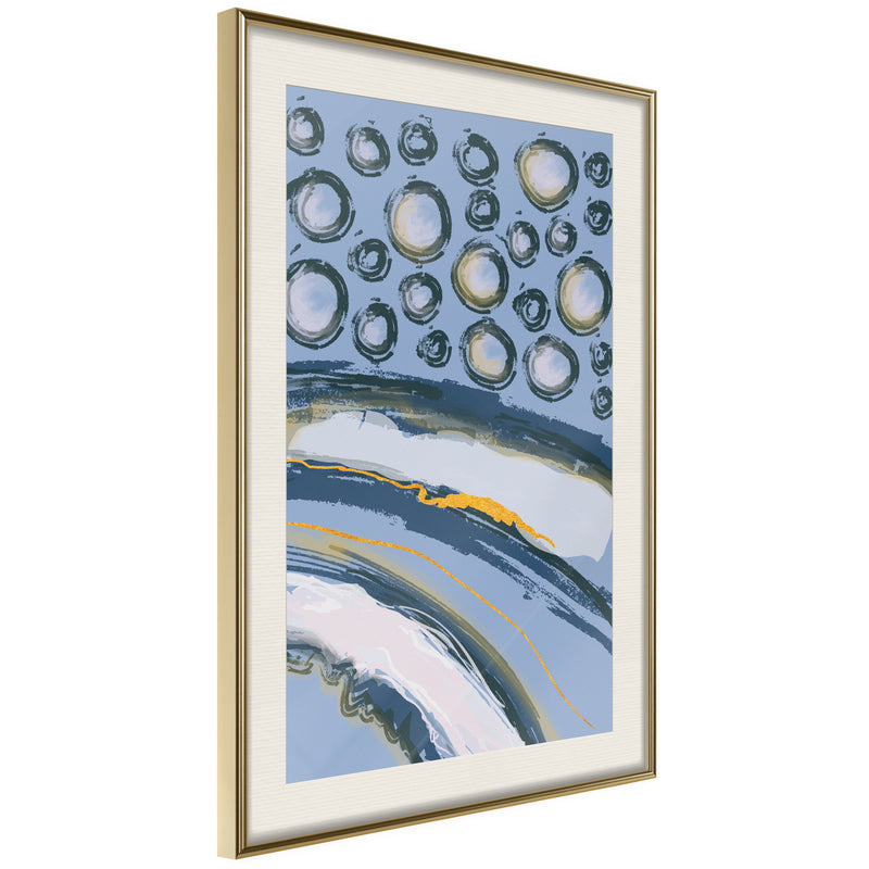 Poster - Rain on the Highway  - goud passepartout