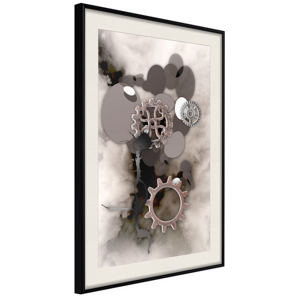 Poster - Ancient Mechanism  - zwart passepartout
