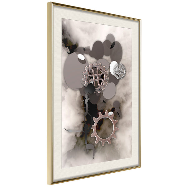 Poster - Ancient Mechanism  - goud passepartout
