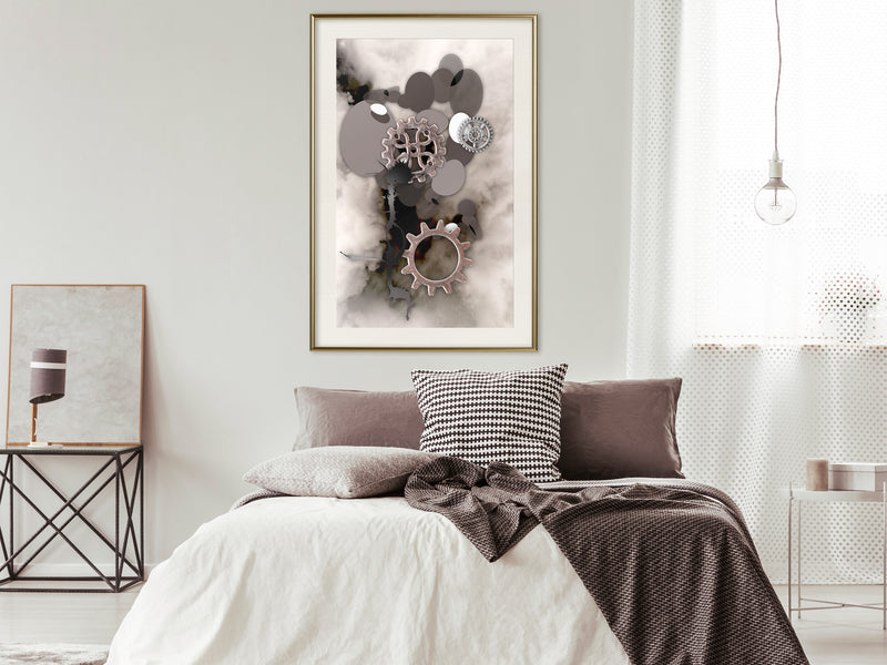 Poster - Ancient Mechanism  - goud passepartout