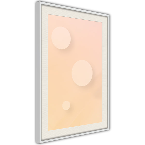 Poster - Pastel Closeness  - wit passepartout