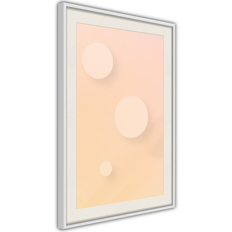 Poster - Pastel Closeness  - wit passepartout