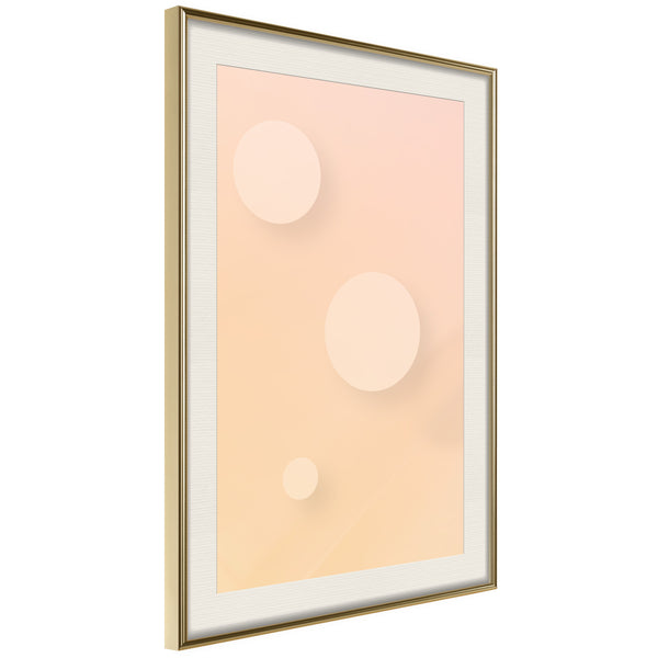 Poster - Pastel Closeness  - goud passepartout