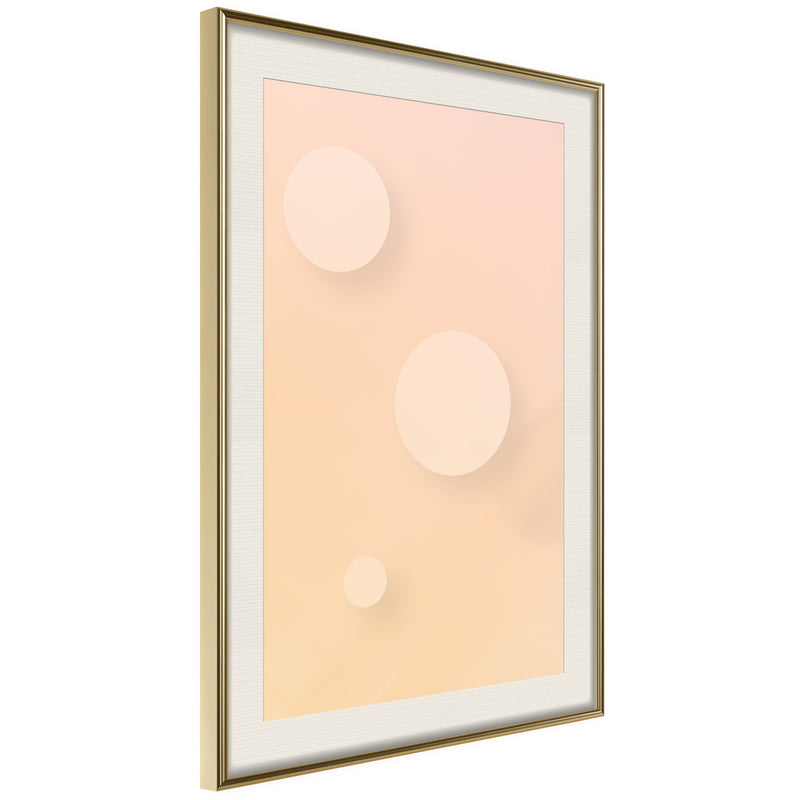 Poster - Pastel Closeness  - goud passepartout