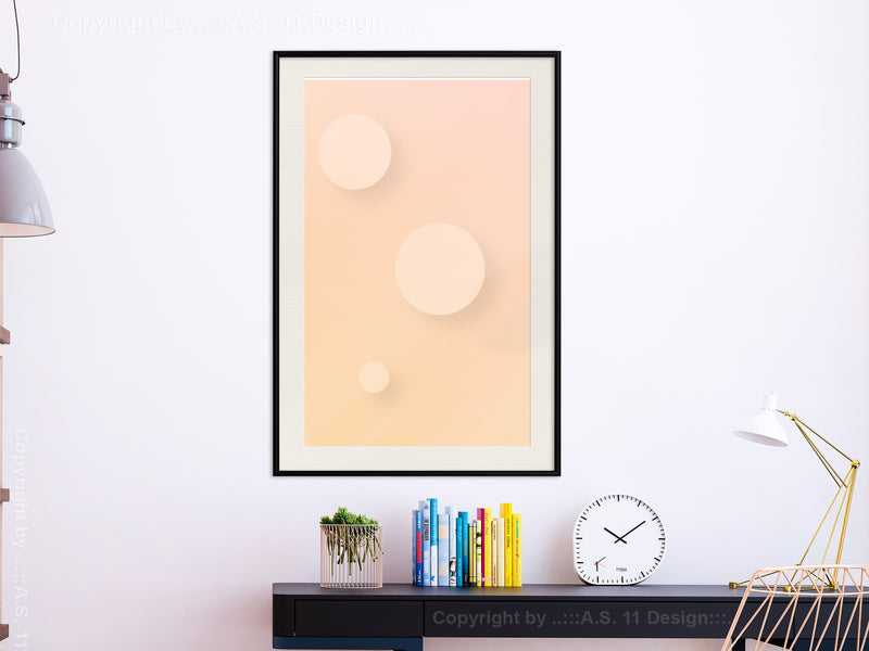 Poster - Pastel Closeness  - zwart passepartout