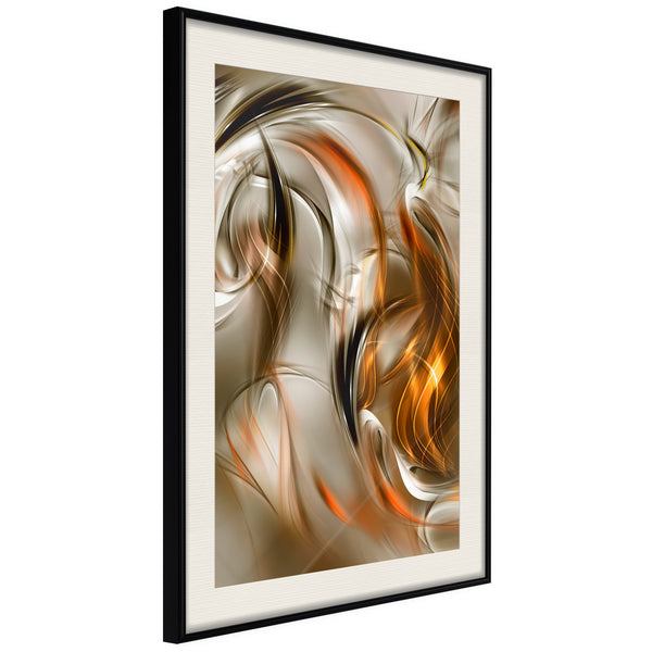 Poster - Amber Breeze  - zwart passepartout
