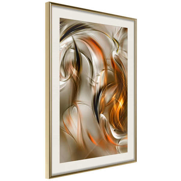 Poster - Amber Breeze  - goud passepartout
