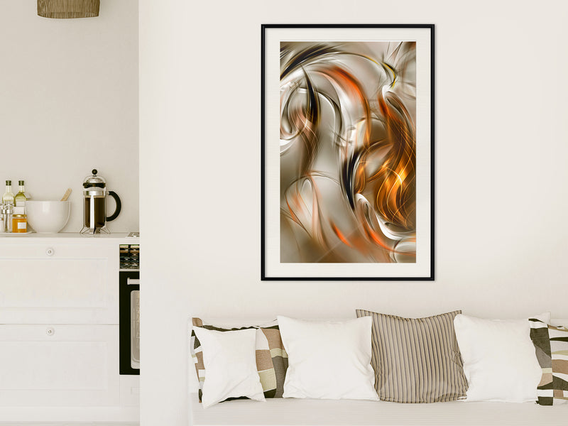 Poster - Amber Breeze  - zwart passepartout
