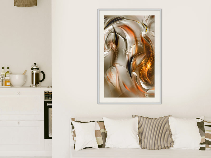 Poster - Amber Breeze  - wit passepartout