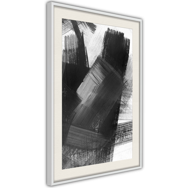 Poster - Black Mosaic  - wit passepartout