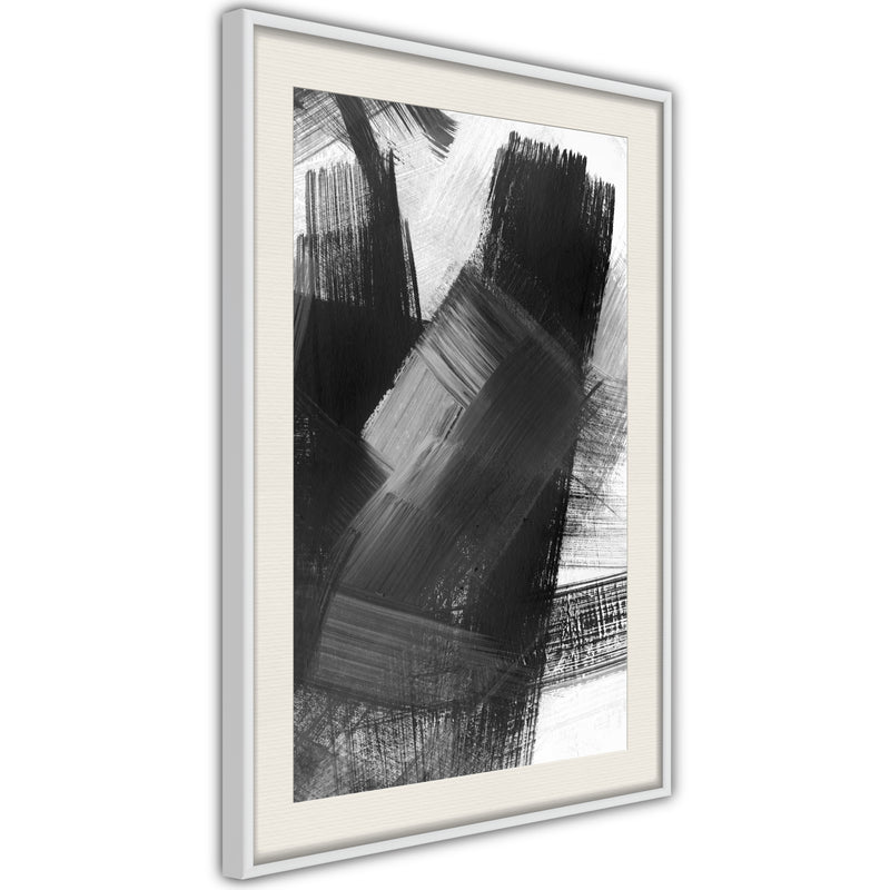 Poster - Black Mosaic  - wit passepartout