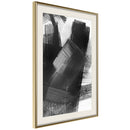 Poster - Black Mosaic  - goud passepartout