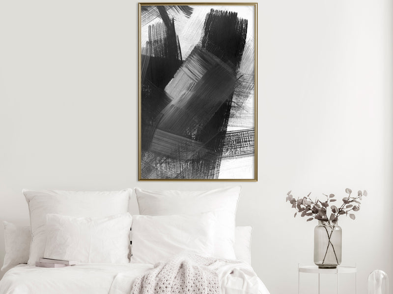 Poster - Black Mosaic  - goud