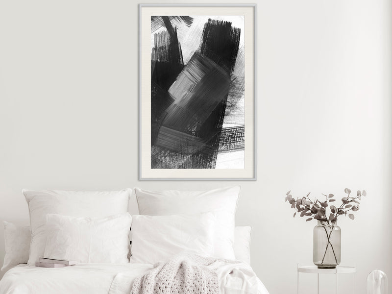 Poster - Black Mosaic  - wit passepartout