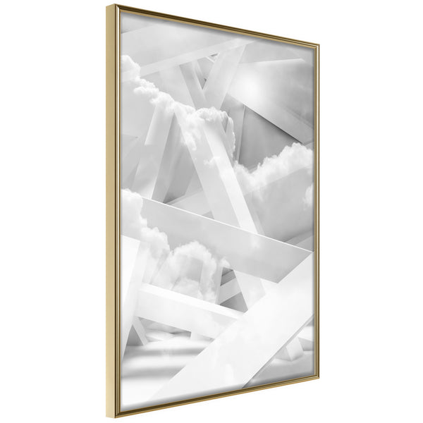 Poster - Scaffold in the Clouds  - goud