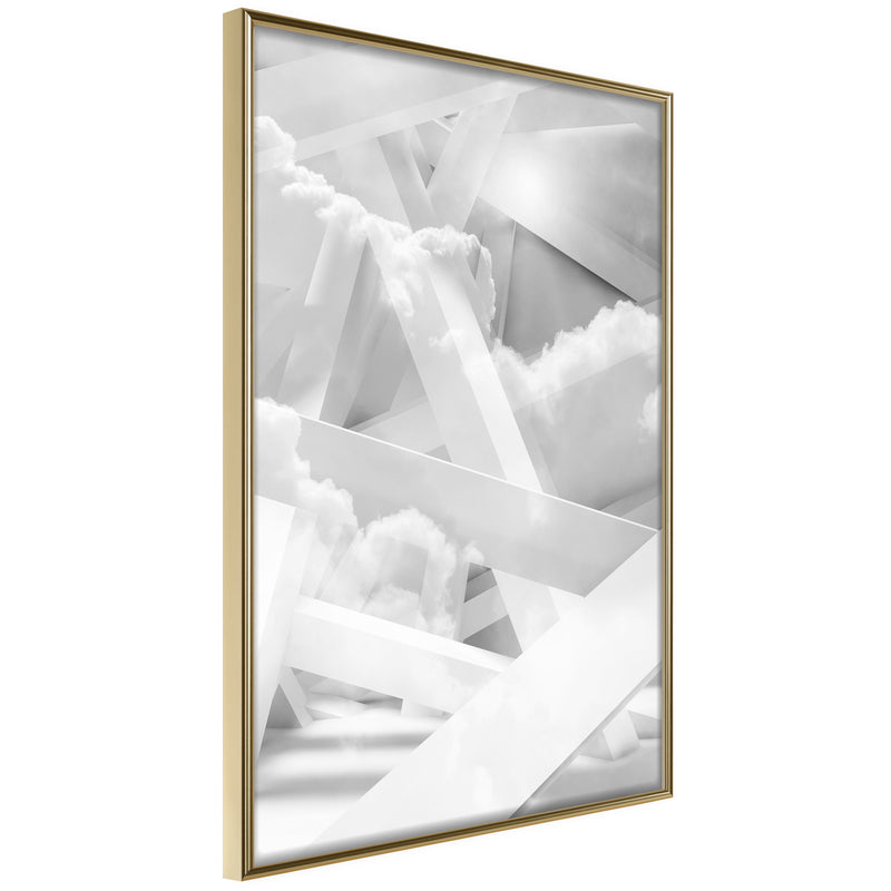 Poster - Scaffold in the Clouds  - goud