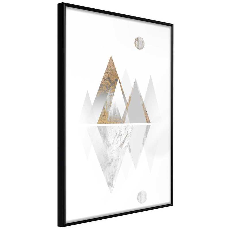Poster - Sun and Mountains  - zwart