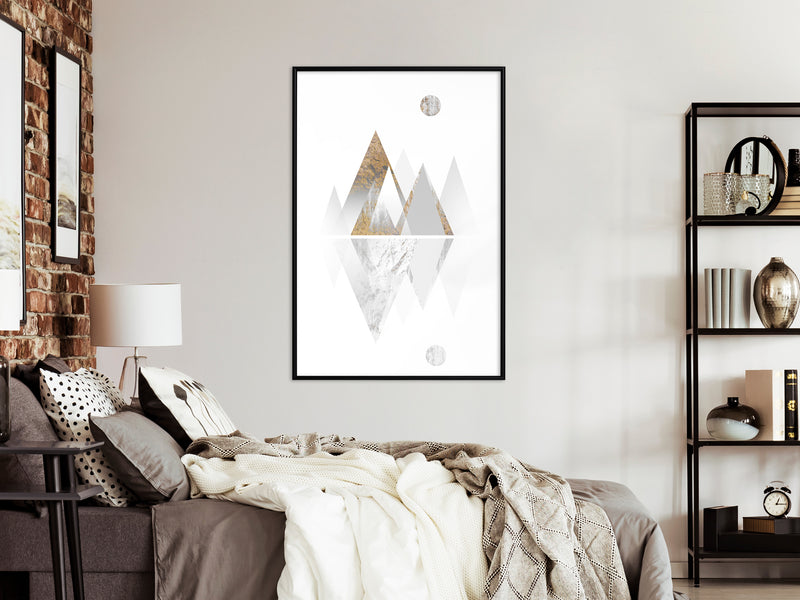 Poster - Sun and Mountains  - zwart
