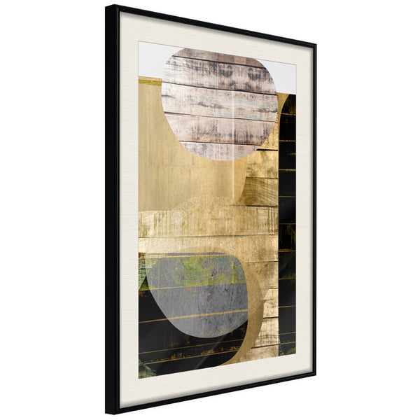 Poster - Sunny Living Room  - zwart passepartout