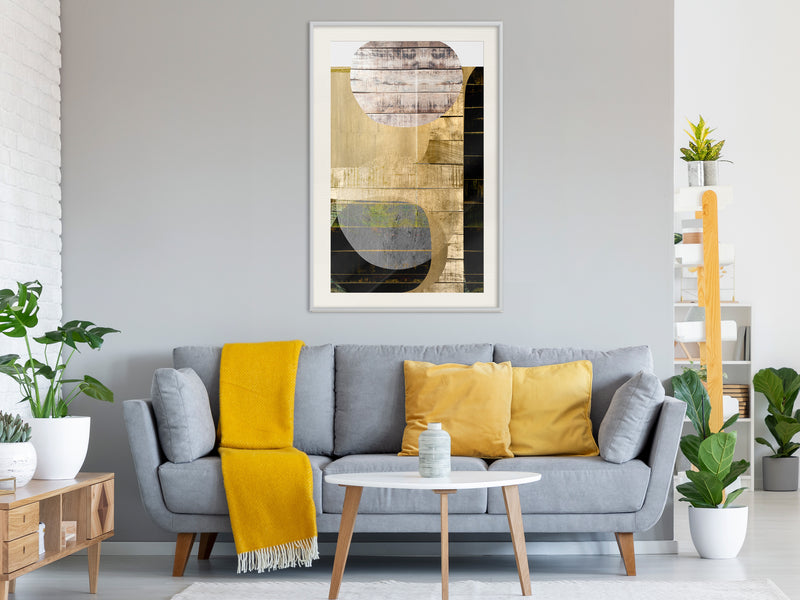 Poster - Sunny Living Room  - wit passepartout