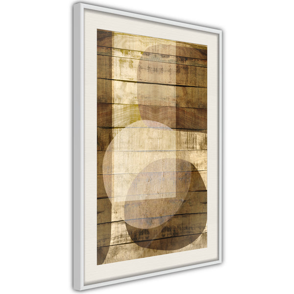 Poster - Illuminated Space  - wit passepartout
