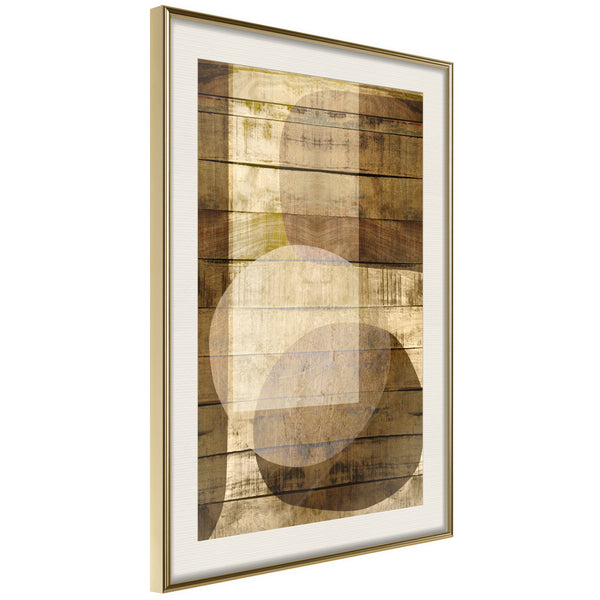 Poster - Illuminated Space  - goud passepartout