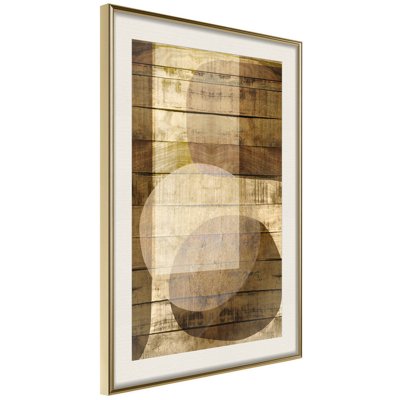 Poster - Illuminated Space  - goud passepartout