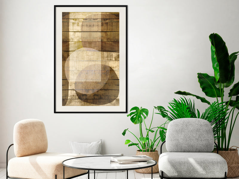 Poster - Illuminated Space  - zwart passepartout