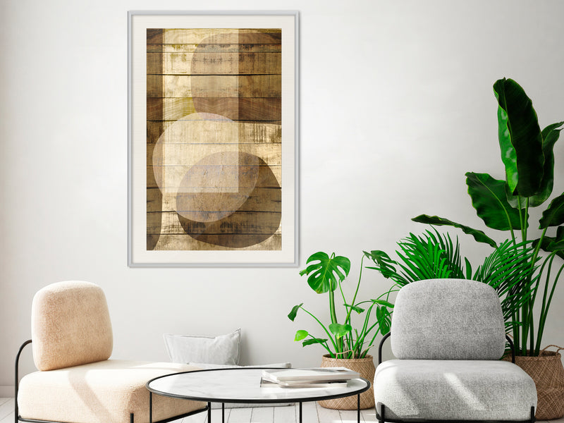 Poster - Illuminated Space  - wit passepartout