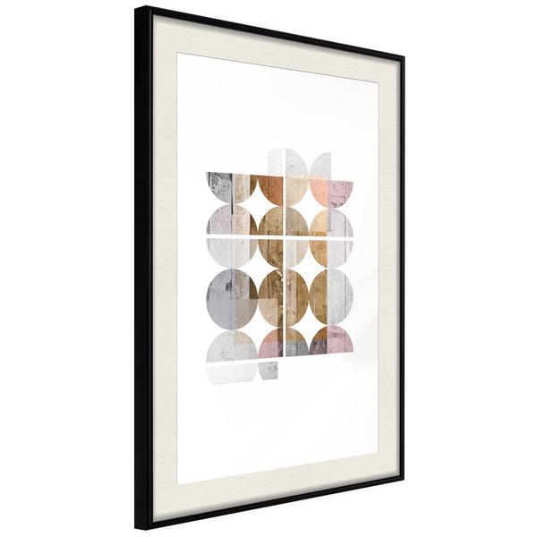 Poster - Connected by Colours  - zwart passepartout