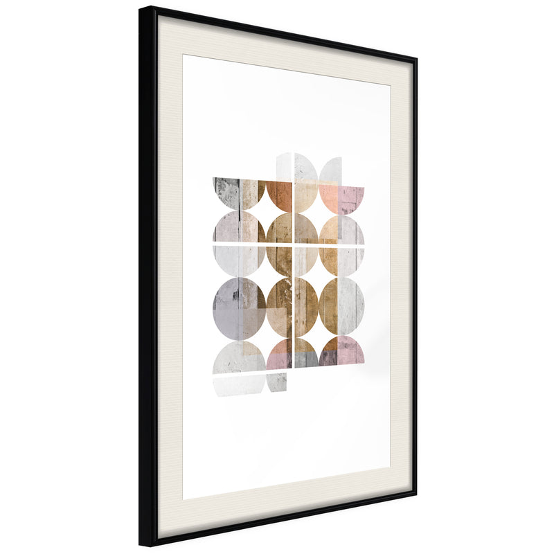 Poster - Connected by Colours  - zwart passepartout