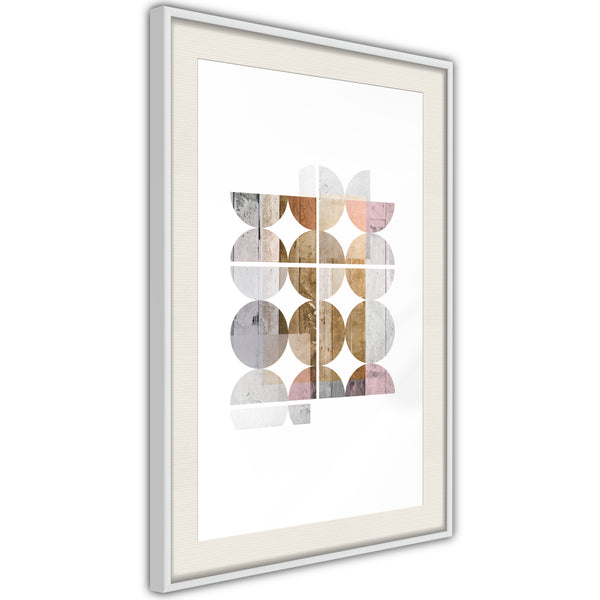 Poster - Connected by Colours  - wit passepartout
