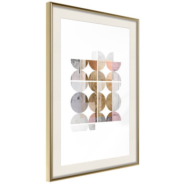 Poster - Connected by Colours  - goud passepartout