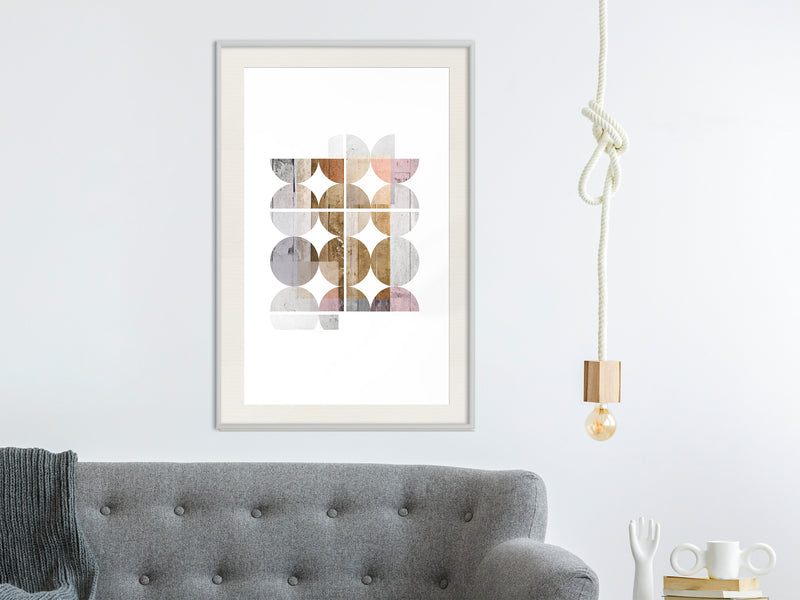 Poster - Connected by Colours  - wit passepartout